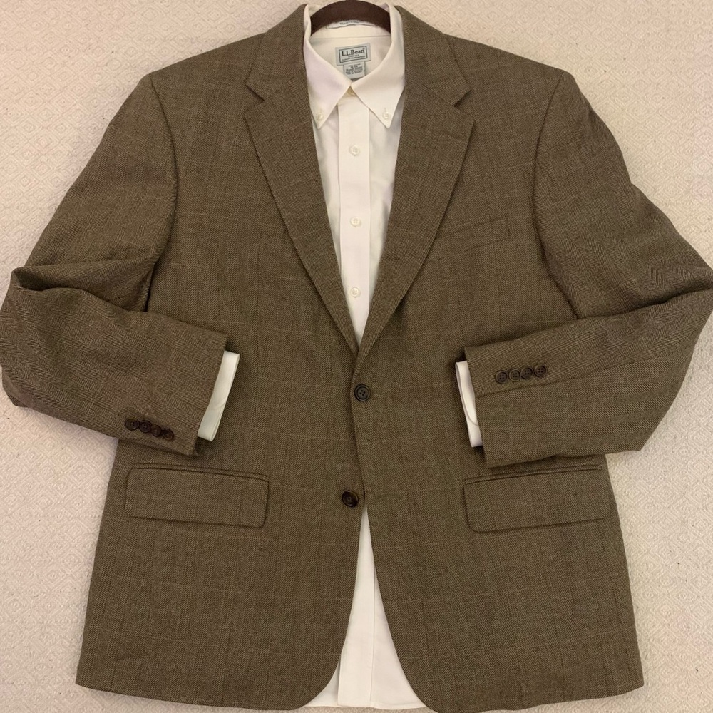 NAUTICA All Wool Muted Plaid Jacket